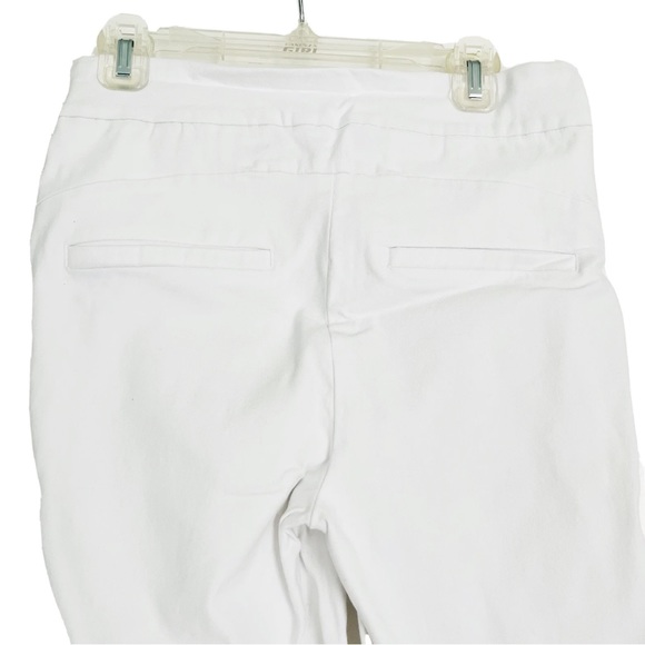 Camber & Grace White Fitted Stretchy Ankle Cut Pants Office Business Size Small - Picture 5 of 13